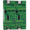 Circuit Board Linen Placemat - Folded Half (double sided)