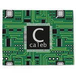Circuit Board Single-Sided Linen Placemat - Single w/ Name and Initial