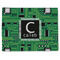 Circuit Board Single-Sided Linen Placemat - Single w/ Name and Initial