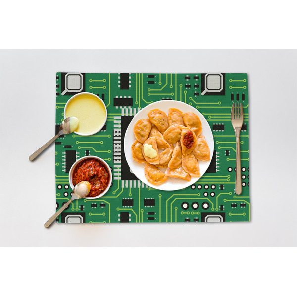 Circuit Board Linen Placemat - Lifestyle (single)