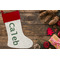 Circuit Board Linen Stocking w/Red Cuff - Flat Lay (LIFESTYLE)