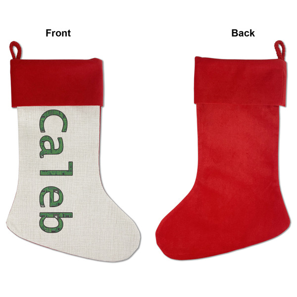 Circuit Board Linen Stockings w/ Red Cuff - Front & Back (APPROVAL)