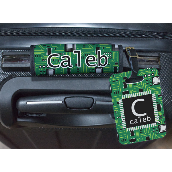 Circuit Board Luggage Wrap & Tag