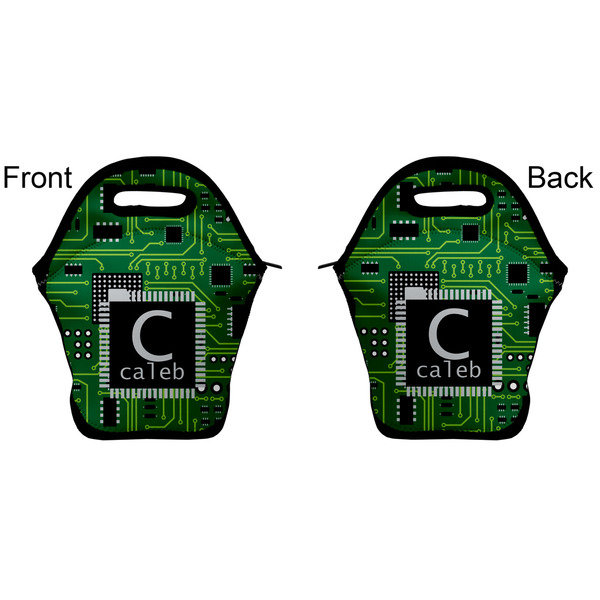 Circuit Board Lunch Bag - Front and Back