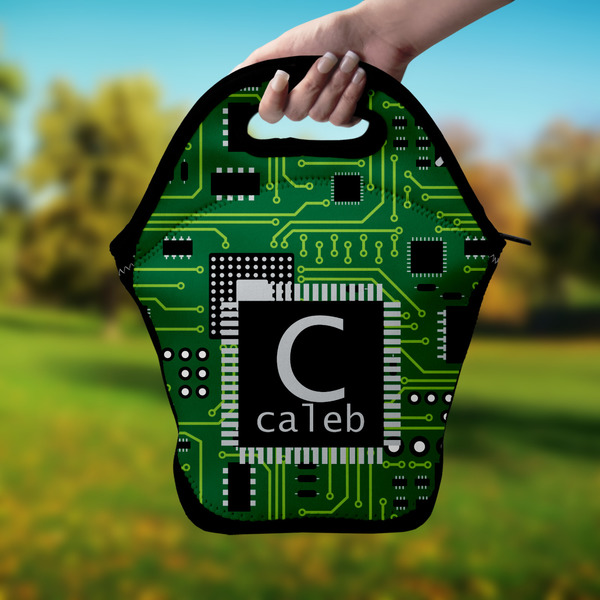 Circuit Board Lunch Bag - Hand