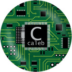 Circuit Board Melamine Salad Plate - 8" (Personalized)