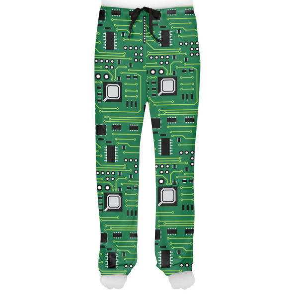 Circuit Board Men's Pjs Front - on model
