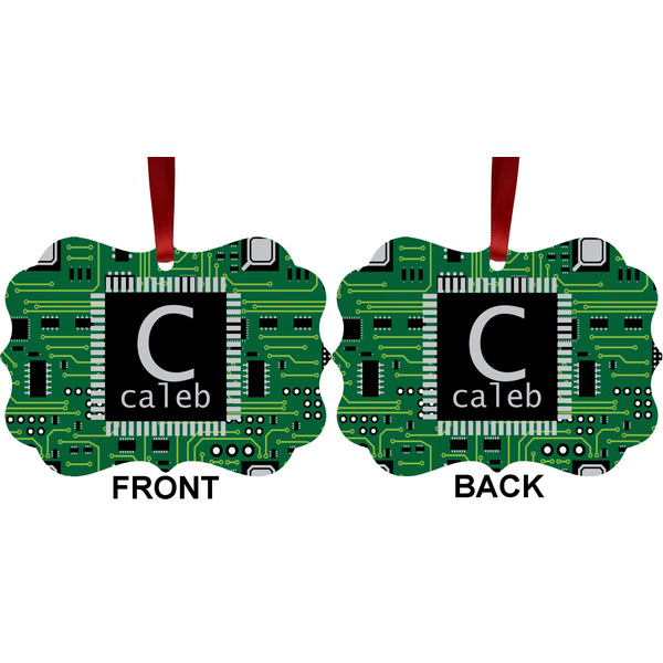 Circuit Board Metal Benilux Ornament - Front and Back (APPROVAL)