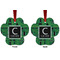 Circuit Board Metal Paw Ornament - Front and Back