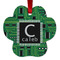 Circuit Board Metal Paw Ornament - Front