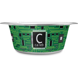 Circuit Board Stainless Steel Dog Bowl - Small (Personalized)