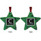 Circuit Board Metal Star Ornament - Front and Back