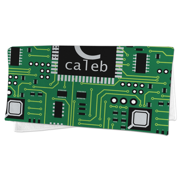 Circuit Board Microfiber Dish Rag - FOLDED (half)