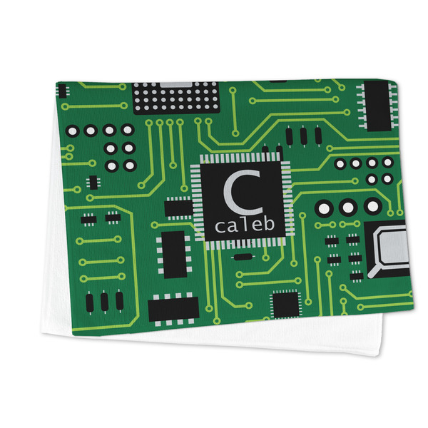 Circuit Board Microfiber Dish Towel - FOLDED HALF
