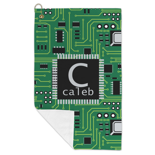 Circuit Board Microfiber Golf Towels - FOLD