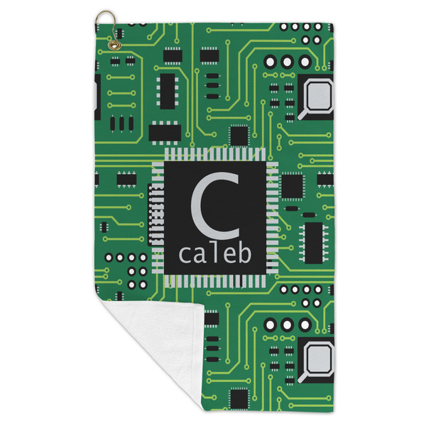 Circuit Board Microfiber Golf Towels - FOLD