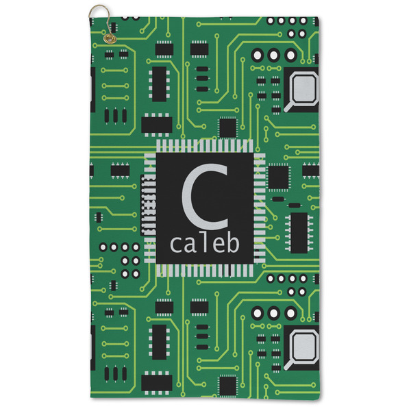 Custom Circuit Board Microfiber Golf Towel - Large (Personalized)
