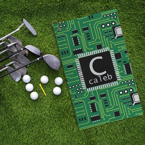 Circuit Board Microfiber Golf Towels - LIFESTYLE