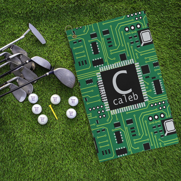 Circuit Board Microfiber Golf Towels - LIFESTYLE