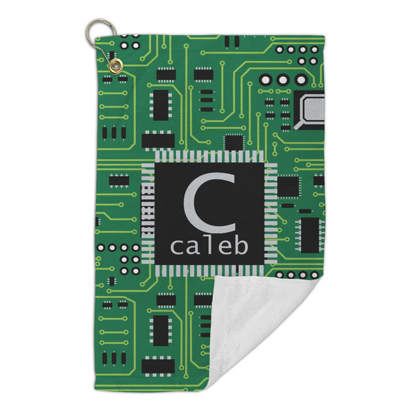 Circuit Board Microfiber Golf Towels Small - FRONT FOLDED