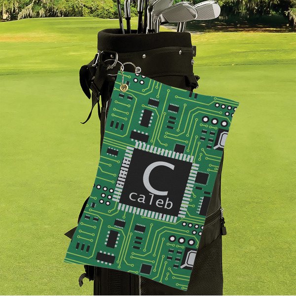 Circuit Board Microfiber Golf Towels - LIFESTYLE