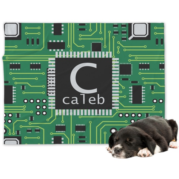 Custom Circuit Board Dog Blanket - Large (Personalized)