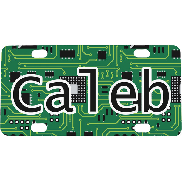 Custom Circuit Board Mini / Bicycle License Plate (4 Holes) (Personalized)