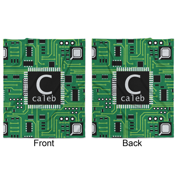 Circuit Board Minky Blanket - 50"x60" - Double Sided - Front & Back
