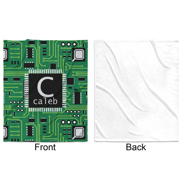 Circuit Board Minky Blanket - 50"x60" - Single Sided - Front & Back