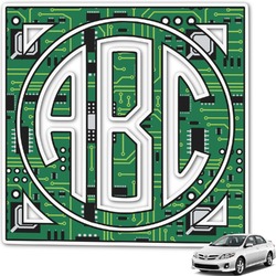 Circuit Board Monogram Car Decal (Personalized)
