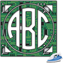 Circuit Board Monogram Iron On Transfer - Up to 4.5"x4.5" (Personalized)