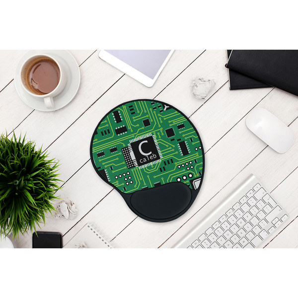 Circuit Board Mouse Pad with Wrist Rest - LIFESYTLE 1
