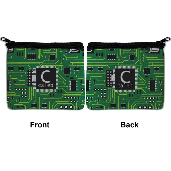 Circuit Board Neoprene Coin Purse - Front & Back (APPROVAL)