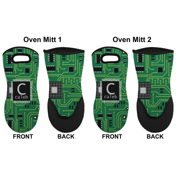 Circuit Board Neoprene Oven Mitt - Set of 2 - Approval