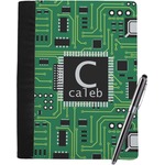 Circuit Board Notebook Padfolio - Large w/ Name and Initial