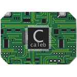 Circuit Board Dining Table Mat - Octagon (Single-Sided) w/ Name and Initial