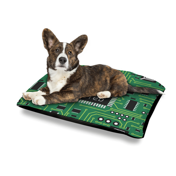 Circuit Board Outdoor Dog Beds - Medium - IN CONTEXT