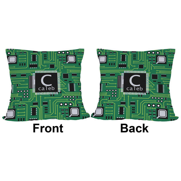 Circuit Board Outdoor Pillow - 16x16
