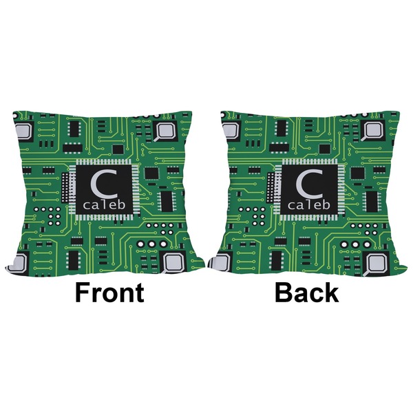 Circuit Board Outdoor Pillow - 18x18