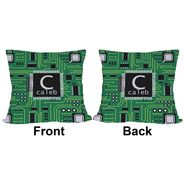 Circuit Board Outdoor Pillow - 20x20