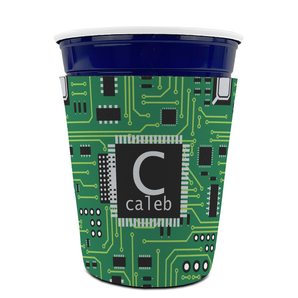 Circuit Board Party Cup Sleeves - without bottom - FRONT (on cup)