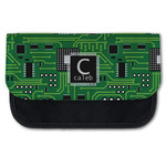 Circuit Board Canvas Pencil Case w/ Name and Initial