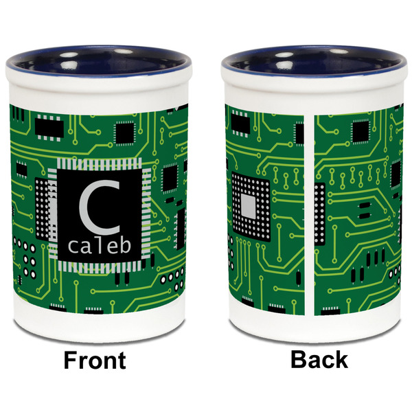 Circuit Board Pencil Holder - Blue - approval