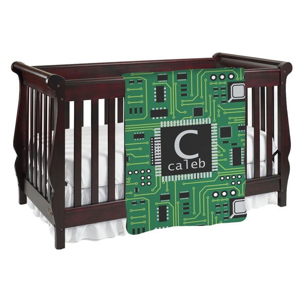 Custom Circuit Board Baby Blanket (Double Sided) (Personalized)
