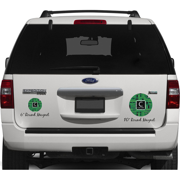 Circuit Board Personalized Car Magnets on Ford Explorer