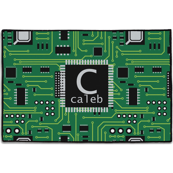 Custom Circuit Board Door Mat - 36"x24" (Personalized)