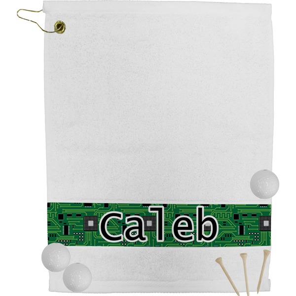 Custom Circuit Board Golf Bag Towel (Personalized)