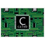 Circuit Board Laminated Placemat w/ Name and Initial