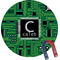 Circuit Board Personalized Round Fridge Magnet