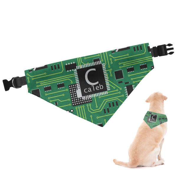 Custom Circuit Board Dog Bandana - Large (Personalized)
